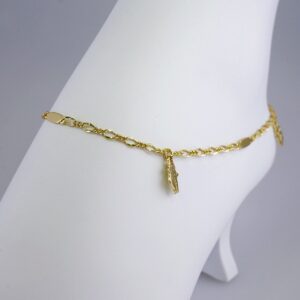 A0052 Anklets  Tobilleras  14k Gold Plated