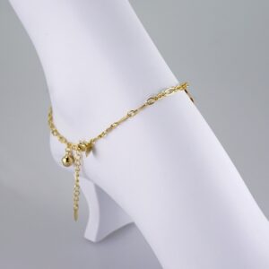 A0061 Anklets  Tobilleras  14k Gold Plated