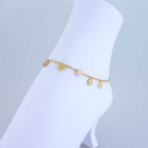 A0067 Anklets  Tobilleras  14k Gold Plated