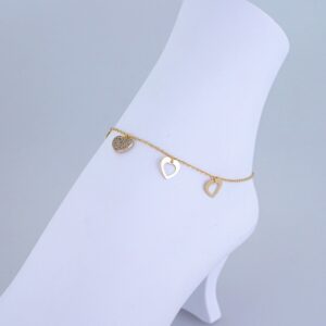 A0068 Anklets  Tobilleras  14k Gold Plated