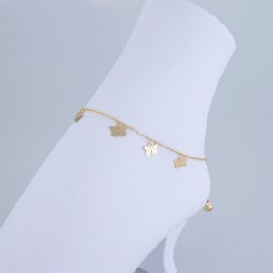 A0069 Anklets  Tobilleras  14k Gold Plated