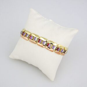 Bracelets Woman/ Manillas Mujer/  Zircon Stone/ 14K Real Color/  FREE SHIPPING OVER $50.00 DOLLAR PURCHASE///B0087