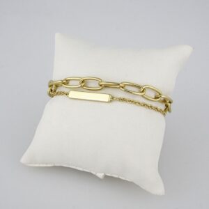 Bracelets Woman/ Pulseras mujer/  Plain/   14K Real Color// B0138