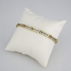 Bracelets Woman/ Manillas Mujer/  14K Real Color/ Zircon Stone// B0150