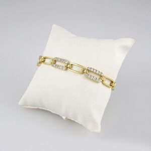 Bracelets Woman/ Pulseras mujer/  Zircon Stone/  14K Real Color// B0177