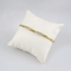 Bracelets Woman/ Pulseras mujer/  Zircon Stone/  14K Real Color// B0179