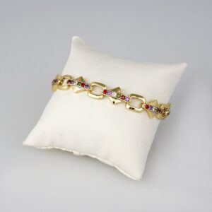 Bracelets Woman/ Pulsera mujer/ Zircon Stone/ 14K Real Color// B0184