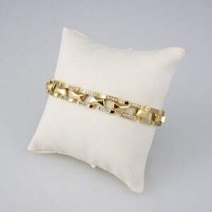 Bracelets Woman/ Pulsera mujer/ Zircon Stone/ 14K Real Color// B0186