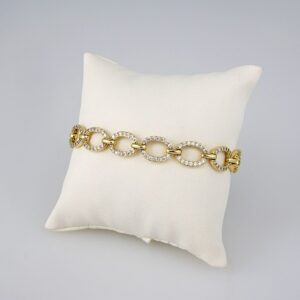 Bracelets Woman/ Pulsera mujer/ Zircon Stone/ 14K Real Color// B0187
