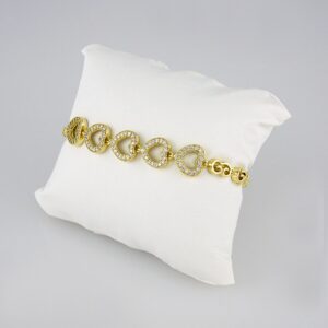 Bracelets Woman/ Pulseras mujer/  Zircon Stone/  14K Real Color// B0211