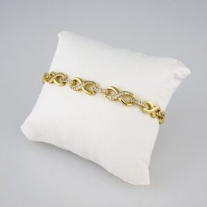 Bracelets Woman/ Pulseras mujer/  Zircon Stone/ 14K Real Color// B0219
