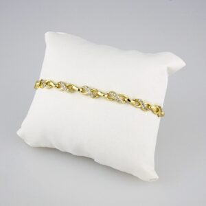 Bracelets Woman/ Pulseras mujer/  Zircon Stone/  14K Real Color// B0221