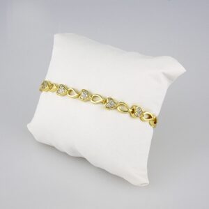 Bracelets Woman/ Pulseras mujer/  Zircon Stone/  14K Real Color// B0222