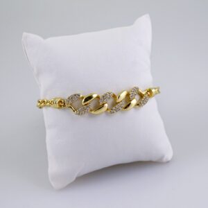Women Bracelets/ Pulseras Dama/  Zircon Stone/  14K Real Color// B1000