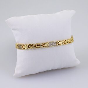 Women Bracelets/ Pulseras Dama/  Zircon Stone/  14K Real Color// B1005