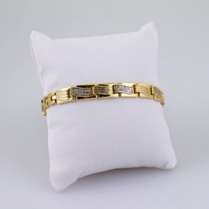 Women Bracelets/ Pulseras Dama/  Zircon Stone/  14K Real Color// B1006
