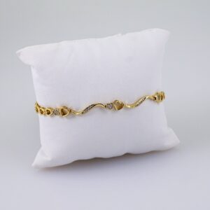 Women Bracelets/ Pulseras Dama/  Zircon Stone/  14K Real Color// B1009