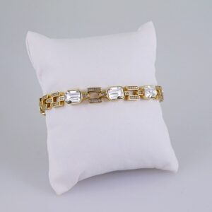 Women Bracelets/ Pulseras Dama/  Zircon Stone/  14K Real Color// B1017