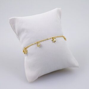 Women Bracelets/ Pulseras Dama/  Zircon Stone/  14K Real Color// B1022
