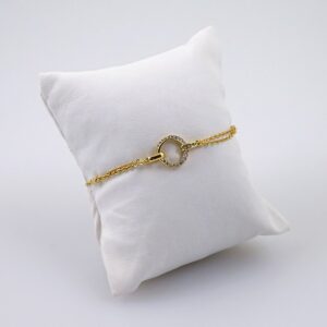 Women Bracelets/ Pulseras Dama/  Zircon Stone/  14K Real Color// B1023