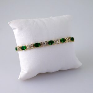 Women Bracelets/ Pulseras Dama/  Zircon Stone/  14K Real Color// B1033
