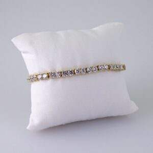 Women Bracelets/ Pulseras Dama/  Zircon Stone/  14K Real Color// B1035