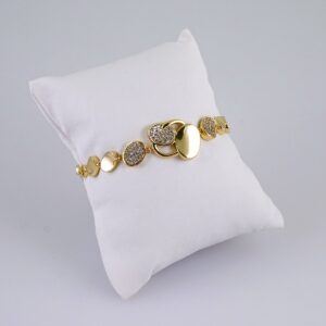 Women Bracelets/ Pulseras Dama/  Zircon Stone/  14K Real Color// B1042