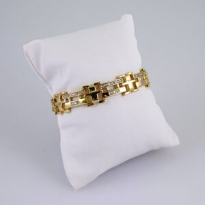 Women Bracelets/ Pulseras Dama/  Zircon Stone/  14K Real Color// B1043