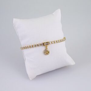Women Bracelets/ Pulseras Dama/  Zircon Stone/  14K Real Color// B1046