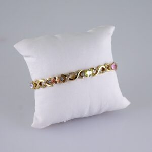 Women Bracelets/ Pulseras Dama/  Zircon Stone/  14K Real Color// B1065