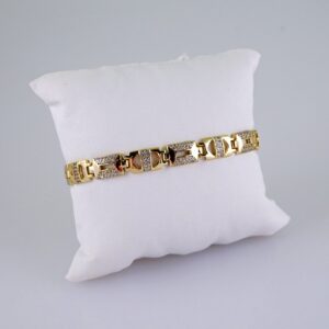 Women Bracelets/ Pulseras Dama/  Zircon Stone/  14K Real Color// B1073
