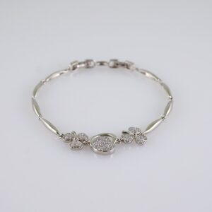Women Bracelets/ Pulseras Dama/ Zircon Stone/ Silver Color// B1084