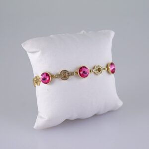 Women Bracelets/ Pulseras Dama/  Zircon Stone/  14K Real Color// B1098