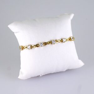Women Bracelets/ Pulseras Dama/  Zircon Stone/  14K Real Color// B1123