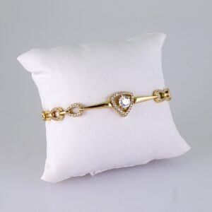 Women Bracelets/ Pulseras Dama/  Zircon Stone/  14K Real Color// B1125
