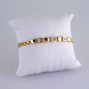Women Bracelets/ Pulseras Dama/  Zircon Stone/  14K Real Color// B1130