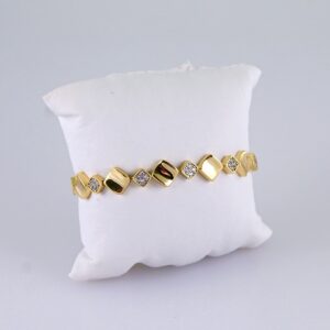 Women Bracelets/ Pulseras Dama/ Zircon Stone/ 14K Real Color// B1169