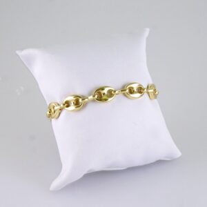 Bracelets/ Pulseras/ Plain/ 14K Real Color/ 8mmx8?// B1210