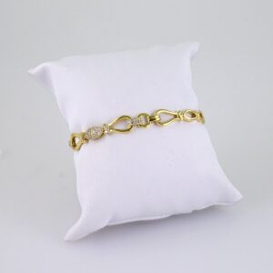 Women Bracelets/ Pulseras Dama/ Zircon Stone/ 14K Real Color// B1214