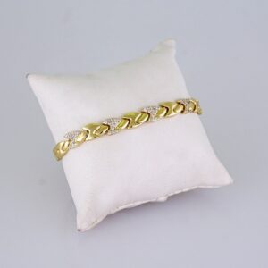 Women Bracelets/ Pulseras Dama/ Zircon Stone/ 14K Real Color// B1220
