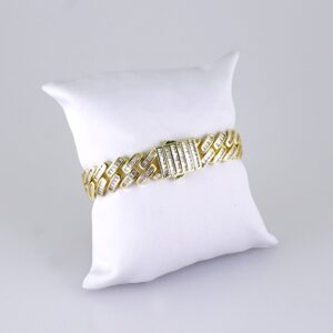 Bracelets/ Zircon Stone/ 14K Real Color/ 8mm/Cierre Original// B1228