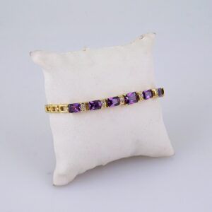Women Bracelets/ Pulseras Dama/ Zircon Stone/ 14K Real Color/ Stainless Steel// B1237