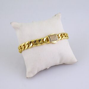 Bracelets/ Zircon Stone/ 14K Real Color/ 8mm/ Cierre Original/ Stainless Steel// B1245