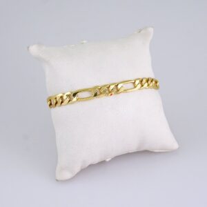 Bracelet-Pulsera-Plain-14K Real Color-8mmx7″-B1259