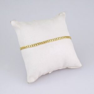 Bracelet-Pulsera- Plain-14K Real Color-3mm-B1261