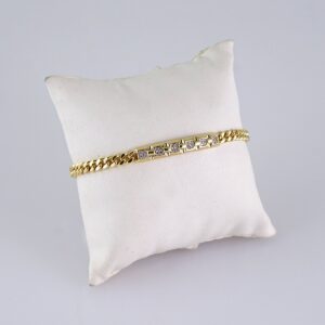 Women Bracelet-Pulsera Dama-Zircon Stone-14K Real Color-B1263