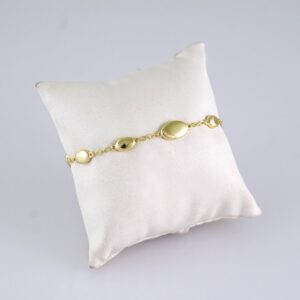 Women’s Bracelet-Pulsera Dama-Plain-14K Real Color-B1265