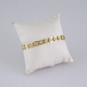 Women’s Bracelets-Pulseras Dama-Plain-14K Real Color-B1266