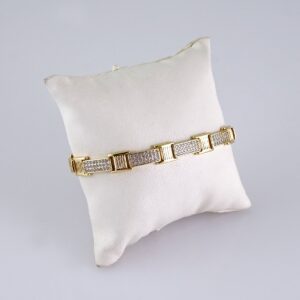 Woman Bracelet – Pulseras Dama – Zircon Stone – 14K Real Color – B1267