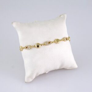 Women’s Bracelet-Pulseras Dama-Zircon Stone-14K Real Color-B1268